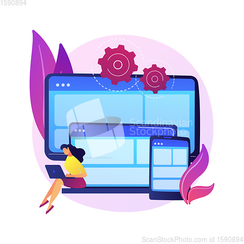 Image of Website building vector concept metaphor