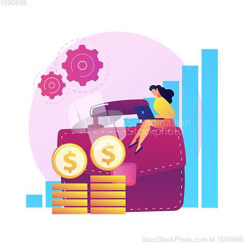 Image of Income growth vector concept metaphor.