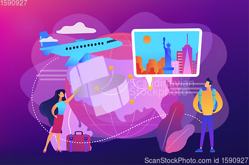 Image of Inside country traveling concept vector illustration.