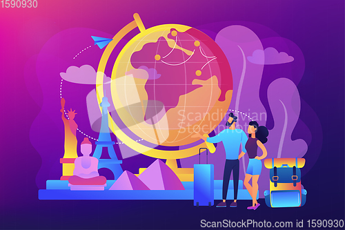 Image of Traveling the world concept vector illustration