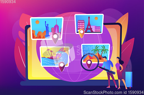 Image of Smart tourism system concept vector illustration