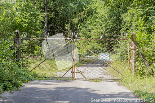 Image of road and gate