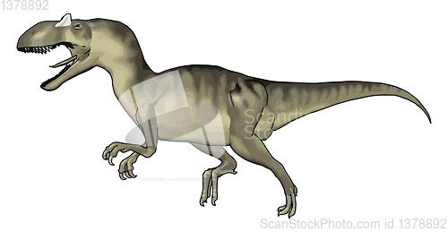 Image of Dinosaurs gigantic reptile vector or color illustration