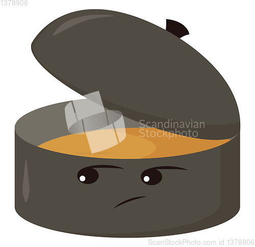 Image of Soup boiler, vector or color illustration.