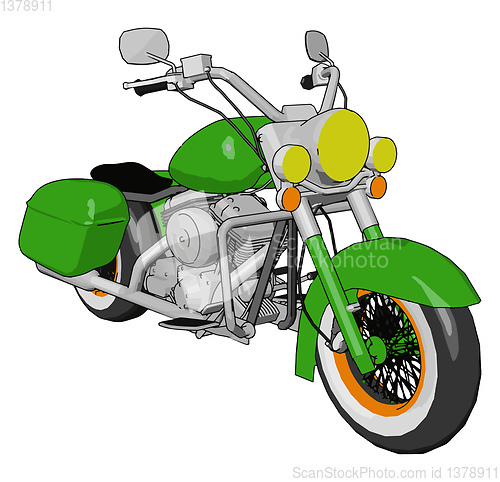 Image of Motorbike vector or color illustration