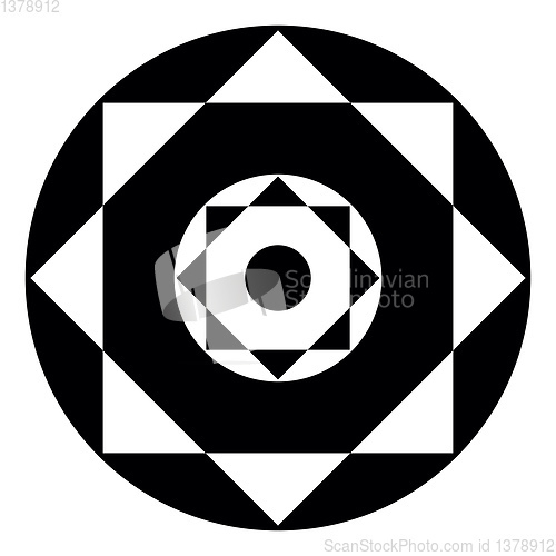 Image of A optical illusion of kaleidoscope vector or color illustration