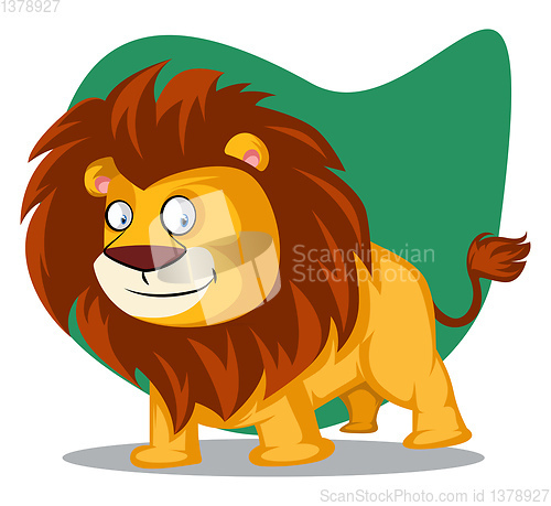 Image of Lion, vector color illustration.