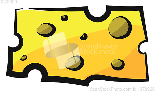 Image of Image of cheese, vector or color illustration.