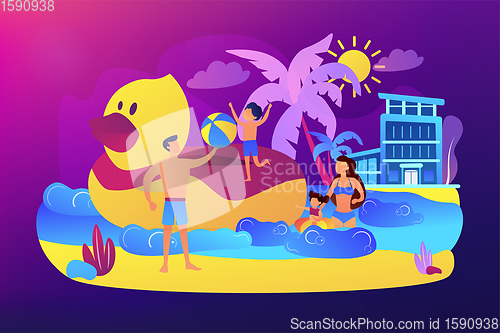 Image of Family vacation concept vector illustration