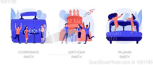 Image of Party time vector concept metaphors.