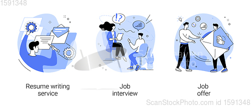 Image of Employment process abstract concept vector illustrations.