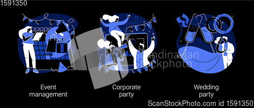 Image of Entertainment service abstract concept vector illustrations.