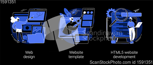 Image of Website building service abstract concept vector illustrations.