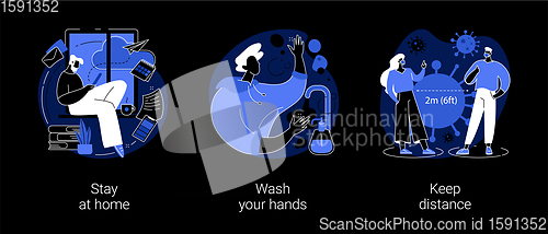 Image of Covid19 outbreak abstract concept vector illustrations.