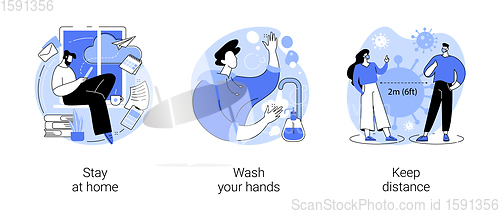 Image of Covid19 outbreak abstract concept vector illustrations.