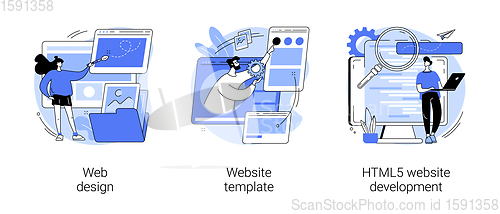 Image of Website building service abstract concept vector illustrations.