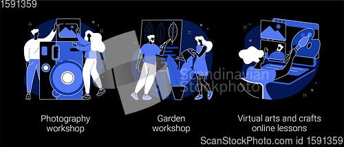 Image of Free educational courses abstract concept vector illustrations.