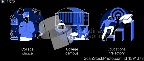Image of Student life abstract concept vector illustrations.