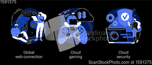 Image of Global web connection abstract concept vector illustrations.