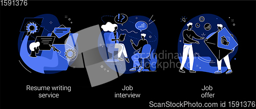 Image of Employment process abstract concept vector illustrations.