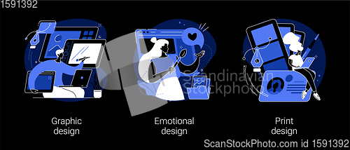 Image of Design services abstract concept vector illustrations.