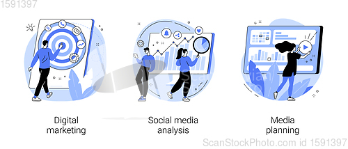 Image of Digital marketing abstract concept vector illustrations.