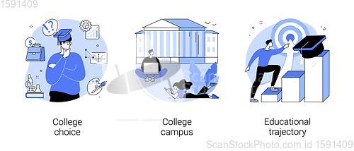 Image of Student life abstract concept vector illustrations.