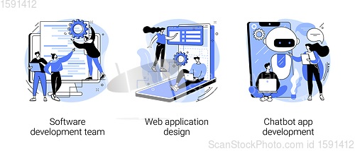 Image of Professional programming abstract concept vector illustrations.