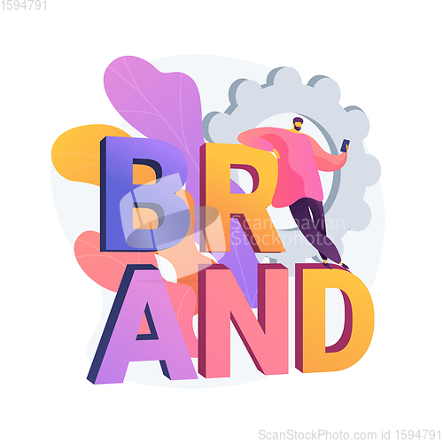 Image of Brand name abstract concept vector illustration.