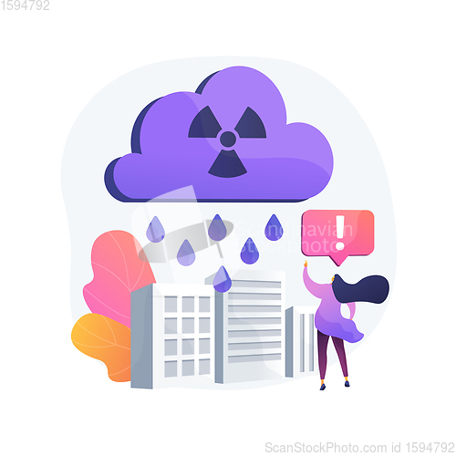 Image of Acid rain abstract concept vector illustration.