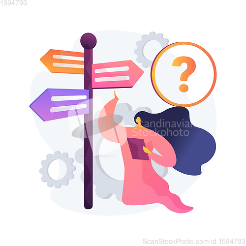 Image of Decision making abstract concept vector illustration.