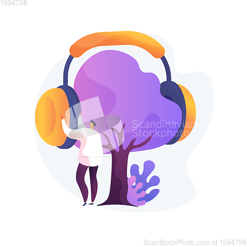 Image of Noise protection abstract concept vector illustration.