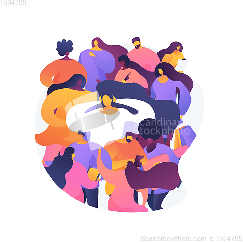 Image of Overpopulation abstract concept vector illustration.