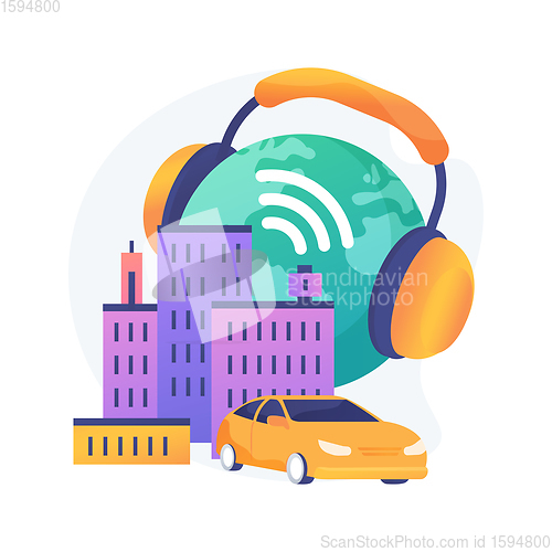 Image of Noise pollution abstract concept vector illustration.