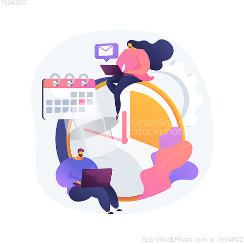 Image of Time management abstract concept vector illustration.