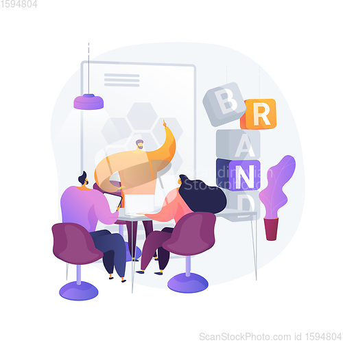 Image of Branded workshop abstract concept vector illustration.