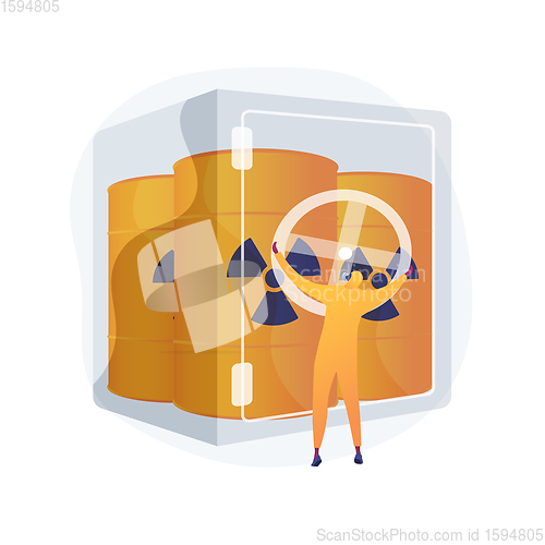 Image of Safe storage of waste abstract concept vector illustration.