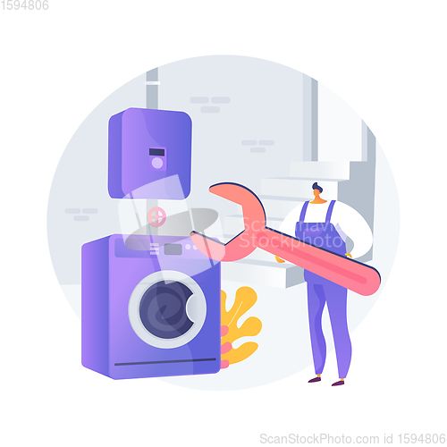 Image of Basement services abstract concept vector illustration.