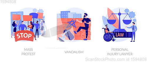 Image of Riots outrage abstract concept vector illustrations.