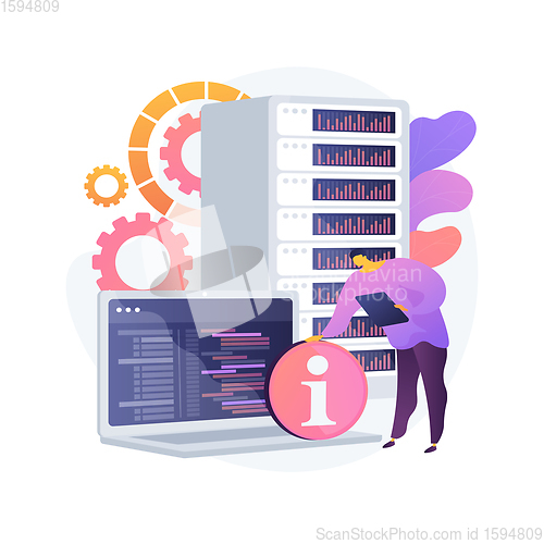 Image of Management information system abstract concept vector illustration.