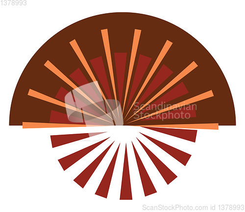 Image of Design with two different oval drawings vector or color illustra
