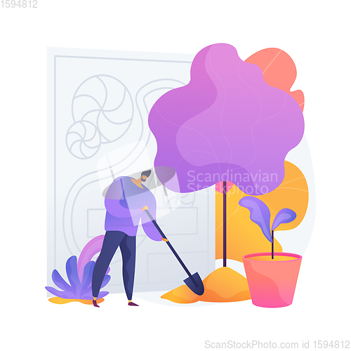 Image of Landscape design abstract concept vector illustration.