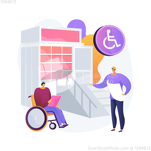 Image of Accessible environment design abstract concept vector illustration.