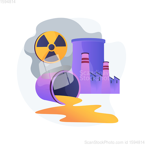 Image of Technological disasters abstract concept vector illustration.