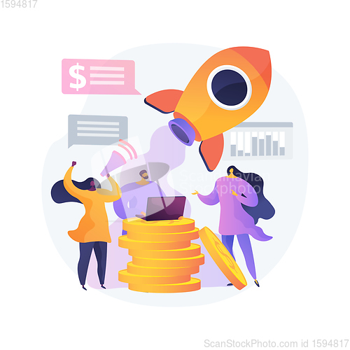 Image of Crowdfunding abstract concept vector illustration.