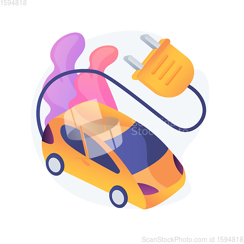 Image of Electric vehicle use abstract concept vector illustration.