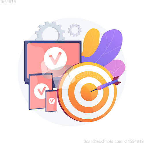 Image of Multi-device targeting abstract concept vector illustration.