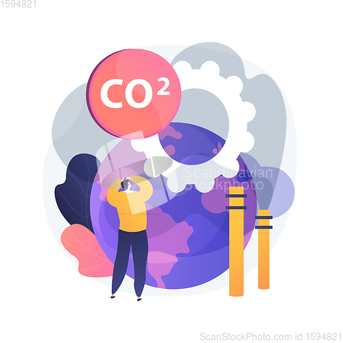 Image of Global CO2 emissions abstract concept vector illustration.