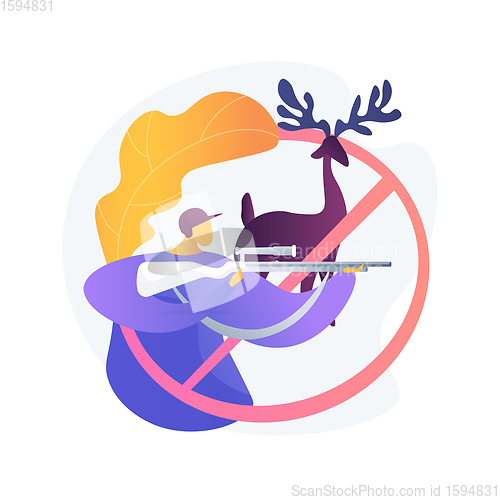 Image of Hunting regulations abstract concept vector illustration.