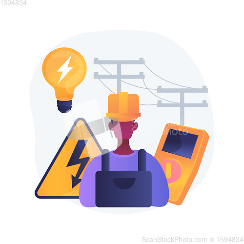 Image of Electrician services abstract concept vector illustration.